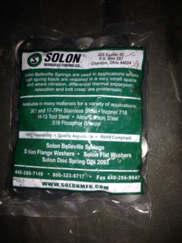 100 Solon Stainless 301 Belleville  Spring Washers  820125301  Bag of 100