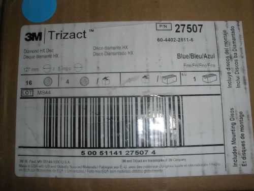 3M Trizact Blue 5&#034; Polishing Pads New in box P/N 27507 Diamond HX 4 Disc per box
