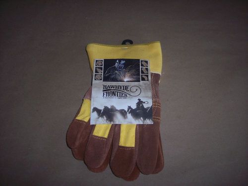 3 pr. Leather Palm Gloves / Rawhide Frontier Palm Gloves / Quality / Size Large