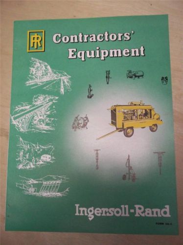 Vtg Ingersoll-Rand Catalog~Contractor Equipment~Air Compressor~Drilling Rig~Tool