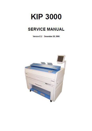 KIP 3000 Plus Printer/Plotter service repair manual - Version E.2