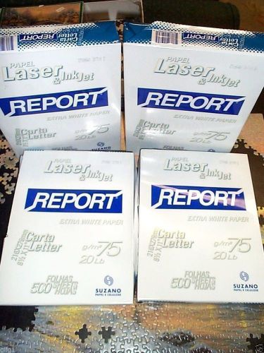 SUZANO LASER INK JET REPORT White Paper 8.5&#034;X11&#034;,20 lb,2,000 Sheets,