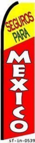 SEGUROS PARA MEXICO RED AND YELLOW  Sail Flag + Pole + Spike Bx