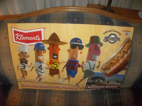 BREWERS  / KLEMENTS  RACING SAUSAGE SIGN