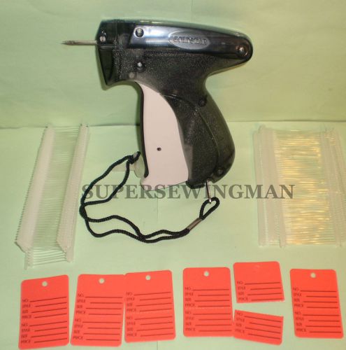 Clothing price label tagging tag tagger gun + 1000 barbs +100 price tags for sale