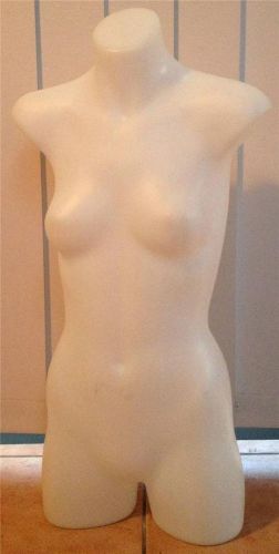 Mannequin female torso white plastic form clothes display for sale