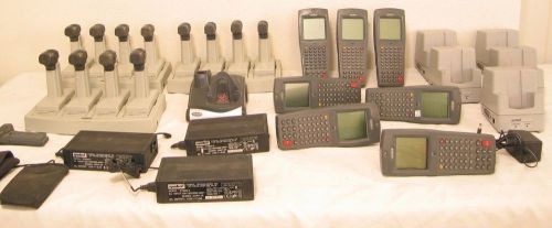 Lot of motorola symbol bar code scanners with chargers, batteries and more!!! for sale