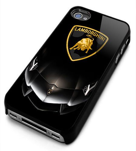 Lamborghini Black Car Sport Logo iPhone 4/4s/5/5s/5c/6/6+ Black Hard Case