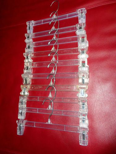 Store Display Fixtures 10 CLEAR ACRYLIC HEAVY DUTY 12&#034; JEAN PANTS HANGERS SKIRTS