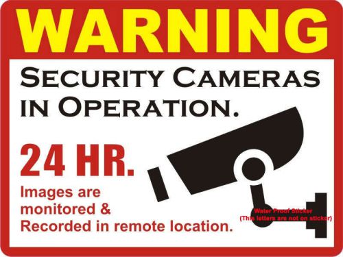 Lot CCTV Video Camera Warning Sign Window Door Sticker