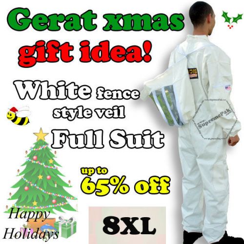 Adult Beekeeper Suits, Professional Bee Suits, White Bee Suits, Bee suits 8XL