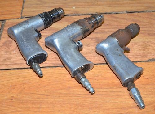 3 pneumatic drills 2 Ingersol Rand mechanics auto body production air tool lot