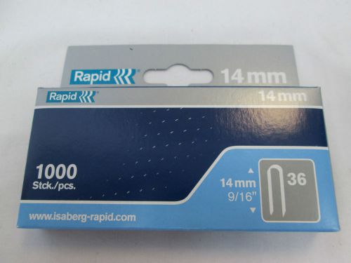Rapid 14mm 9/16&#034; Galvanised Staples max. 6mm cable dia (1x1000) - MPN: 11886901