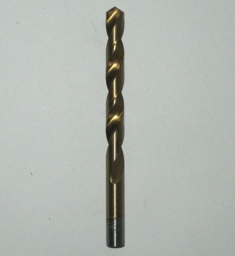New 27/64&#034; titanium nitride high speed steel drill bit 5-1/4&#034; oal; $1 off 2nd+ for sale