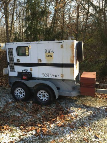 Boss 40kw trailer mounted diesel generator 1 &amp; 3 phase isuzu engine sound proof* for sale