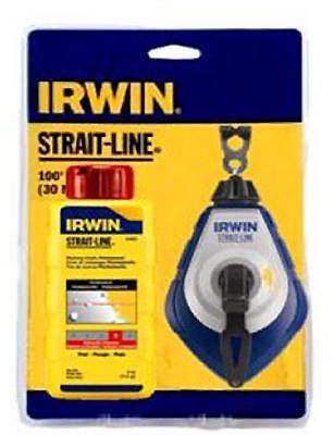 Irwin 100&#039; 4OZ Red Chalk Pro Reel 3.5:1 Gear Ratio