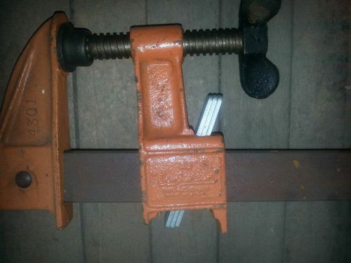 Jorgensen heavy duty steel i bar clamp 24&#034; capacity butterfly thumb screw handle for sale