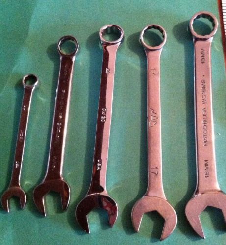 5  TOOLS Combination Wrenches  MATCO &amp; MAC