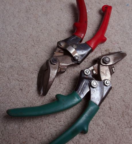 TIN-SNIPS SHEET METAL CUTTERS RIGHT -and- LEFT SHEARS for SIDING, GUTTERS, MORE
