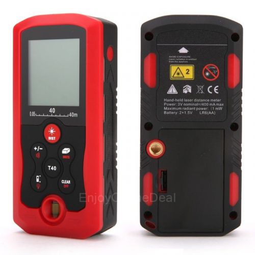 40M/131ft/1575in Digital Handheld Laser Distance Meter Range Finder Measure EOD