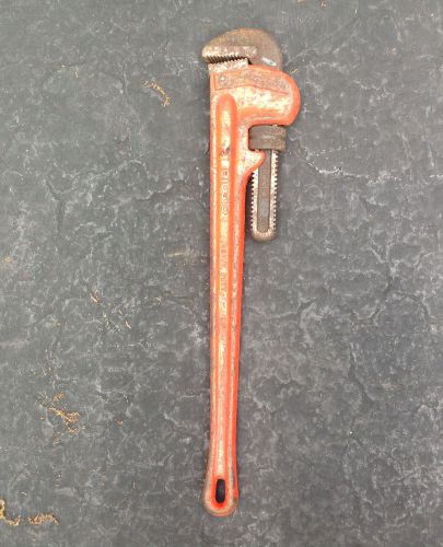 Vintage Red Ridgid Tool Co. 24&#034; Heavy-Duty  Straight Pipe Wrench Plumber
