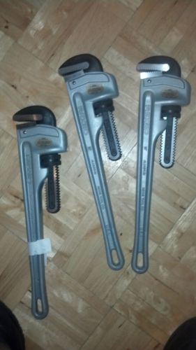 18 in. ridgid 818 aluminum pipe wrench lot of 4 for sale