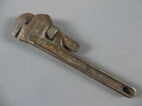 Vintage rigid 10&#034; adjustable pipe wrench for sale