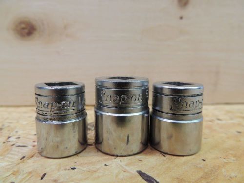 3 Snap-On 3/8 dr. sockets 1/2 9/16 5/8