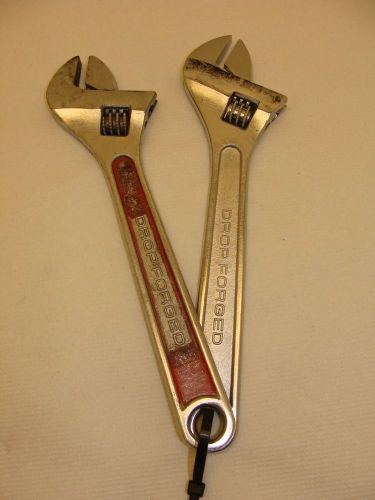 PONY 10&#034; 250MM DROP FORGED WRENCH, LOT OF 2, USED