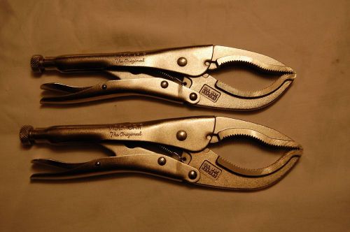 Two sets of  Vise Grip 12LC Large Jaw Locking Pliers