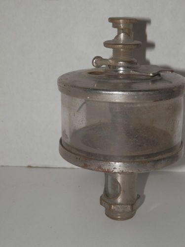 Antique LONERGAN Hit Miss Gas Engine Aluminum/Nickel Plated? Cylinder Oiler 
