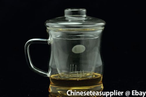 380ml borocilicate &#034;bamboo node&#034; glass tea maker with insert filter for sale