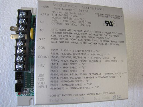MIDDLEBY MARSHALL SPEED CONTROL BOARD