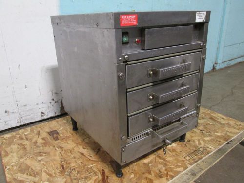 &#034;WINSTON PRODUCTS&#034; COMMERCIAL S.S. C.TOP 3 DRAWER ELECTRIC STEAM WARMING CABINET