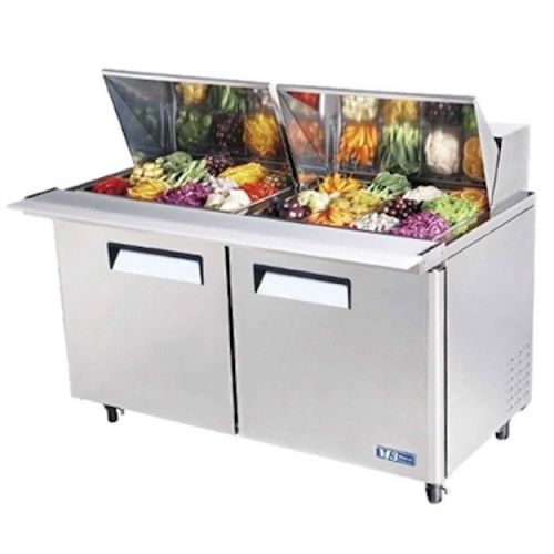 New turbo air 60&#034; m3 series mega top ss sandwich &amp; salad prep! 2 doors! for sale