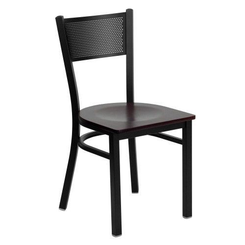Flash furniture xu-dg-60115-grd-mahw-gg hercules series black grid back metal re for sale