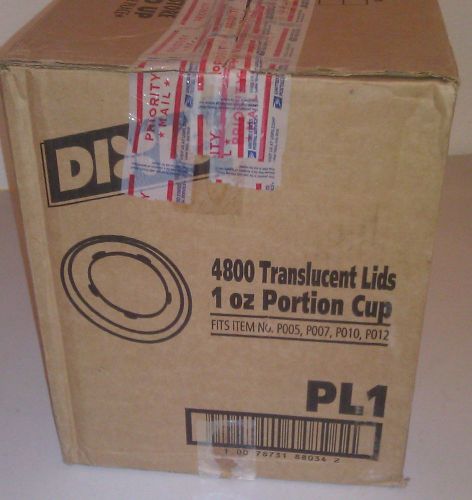 Dixie PL1 Souffle cup LIDS -- fits many 3/4oz -1.5oz cups -- carton of 4800 qty