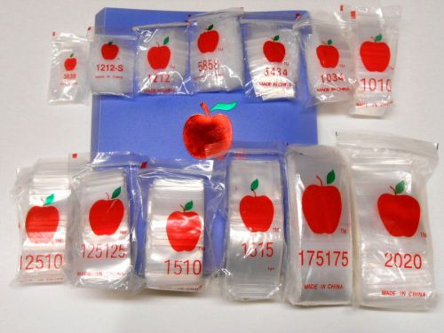 Apple brand baggies zippitz assortment clear 13 packs 100ct (1300) sick! see now for sale