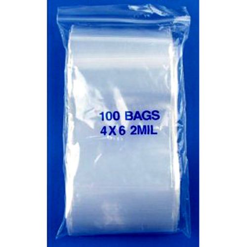1000 Ziplock Bags 4x6 RECLOSABLE CLEAR POLY BAGS 4&#034;x6&#034;  2Mil PLASTIC BAG