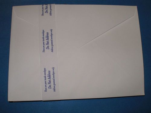 White Wove Card Invitation Inside Envelopes 5-3/4x 8 Qty 25