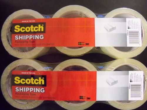3M SCOTCH PACKAGING/SHIPPING TAPE 1.88 IN x 54.6 YD **6 ROLLS**  MADE IN USA