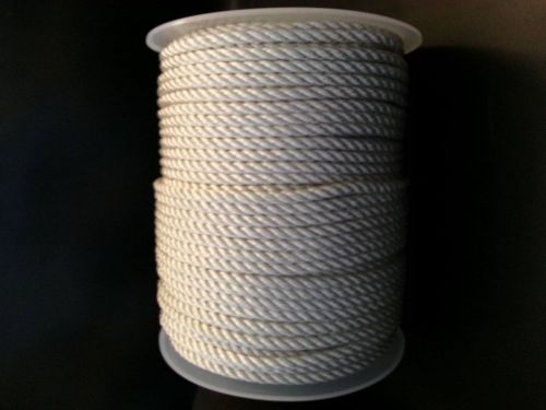 Military (MIL-R- 17343D) 3/8 inch Twisted Nylon Rope 3 Strand 600 ft. - White