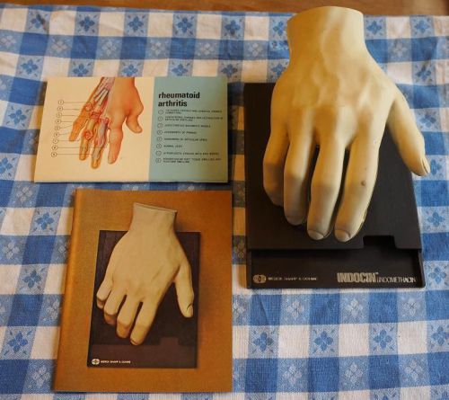 Rare Vintage Medical Model Hand Anatomy Merck Ad Complete with Brochures!