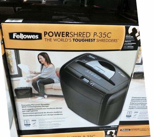 New fellowes 3213501 shredder black p-35c powershred 5-sheets crosscut 220v for sale