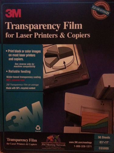3M Transparency Film for Laser Printers &amp; Copiers