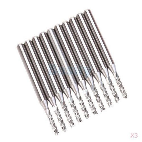 3x 10p 1.8mm carbide end mill endmill tungsten steel blade cnc/pcb engraving bit for sale