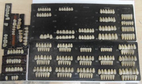 LOT OF PORCELAIN TEETH FROM DENTAL LAB INCLUDING NEW TYPE AND NUFORM ,UNIDENT