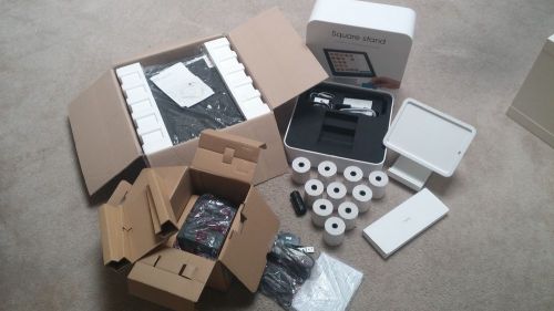 Square system stand with printer cash register extra thermal paper only 3 months for sale