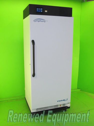 Vwr symphony scpmf-2020 ultra low temp upright laboratory freezer on cart for sale