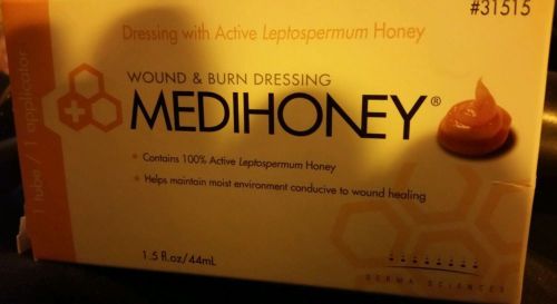 ( 4  ) Medihoney Wound &amp; Burn Dressing 1.5 oz Tube and Applicator 4 BOXES